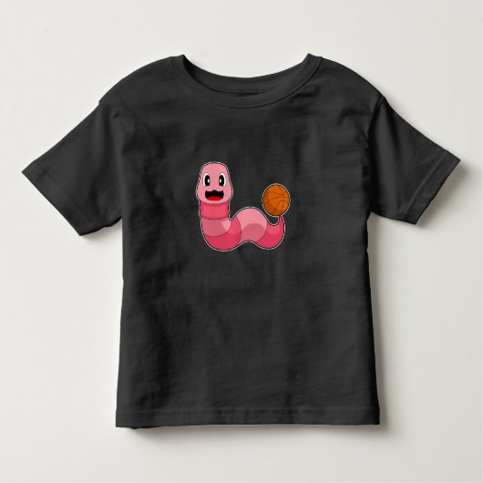 Wormバスケットボール選手バスケットボール トドラーTシャツ (正面)