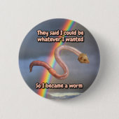 Wormボタン 缶バッジ (正面)