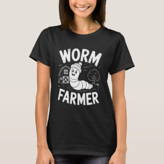Worm Farmer Earthworm Garden Composting Tシャツ