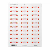 Worm Labelを使用した赤い美味しいリンゴ ラベル (フルシート)