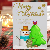Worm Snowman And Christmas Tree シーズンカード