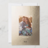 WORMEST WISHS金ゴールドフォトクリスマスグリーティングカード シーズンカード (裏面)