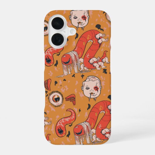 Wormspawn悪夢ホラークレペイコア iPhone 16ケース (裏面)