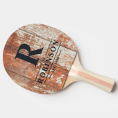 Worn Barn Wood Family Name & Initial 卓球ラケット (横)