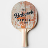Worn Barn Wood Retro Family Name & Year 卓球ラケット (裏面)