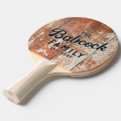 Worn Barn Wood Retro Family Name & Year 卓球ラケット (正面アングル)
