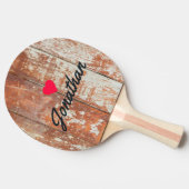 Worn Barn Wood Vintage Heart Signature 卓球ラケット (横)