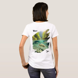 Worn Calm | 山の渓流の魚 ネイチャーTシャツ Tシャツ