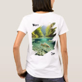 Worn Calm | 山の渓流の魚 ネイチャーTシャツ Tシャツ (裏面)