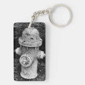 Worn Chipped Rusty Old Fire Hydrant Photograph キーホルダー (裏面)