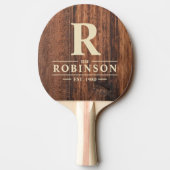Worn Cutting Board Family Name & Initial 卓球ラケット (裏面)
