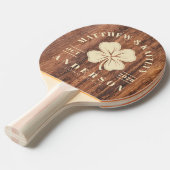 Worn Cutting Board Irish Clover Wedding Crest 卓球ラケット (正面アングル)