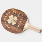 Worn Cutting Board Irish Clover Wedding Crest 卓球ラケット (横)