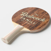 Worn Cutting Board Retro Family Name & Year 卓球ラケット (正面アングル)