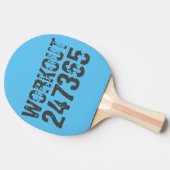 Worn out and scratched text Workout 247365 blue 卓球ラケット (横)