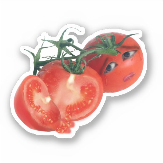 Worried Cherry Tomato シール (正面)