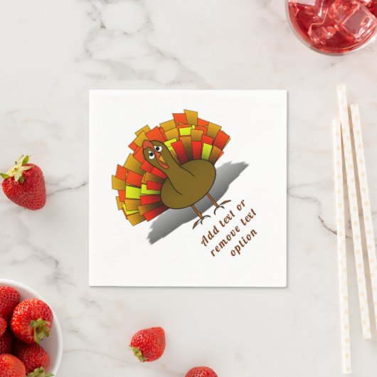 Worried Turkey Thanksgiving スタンダードカクテルナプキン (インサイチュ)