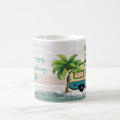 Worries Wash Away Beach Camping  コーヒーマグカップ (中央)