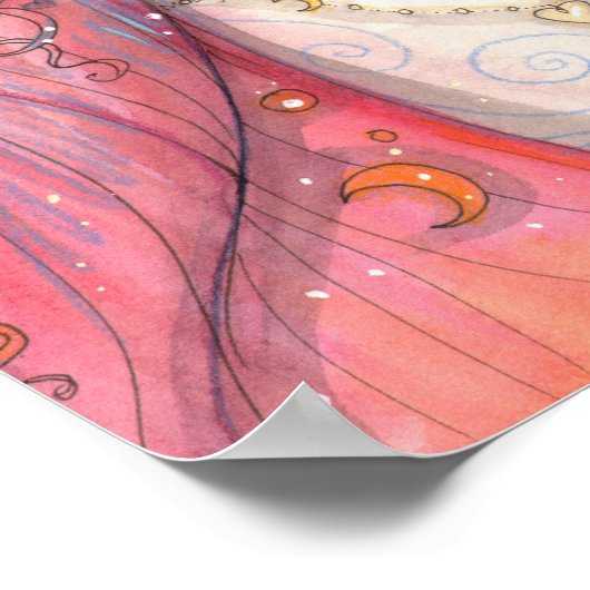 Worry 12 x 16ポスターガールコンテンポラリーファンタジーアート ポスター (角)