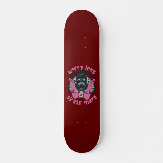 WORRY LESS SKATE MORE GORILLA edition スケートボード (正面)