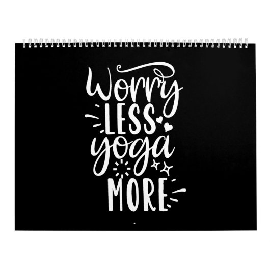 worry less yoga more カレンダー (カバー)