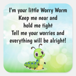 Worry Worm詩文カード挿入 スクエアシール