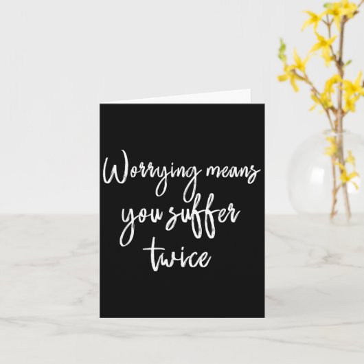 Worrying Means You Suffer Twice , Inrational Motiv カード (黄色い花)