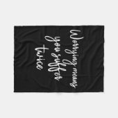 Worrying Means You Suffer Twice , Inrational Motiv フリースブランケット (正面(横))