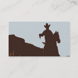 Worse Western名刺にマウントされたCowboy 名刺