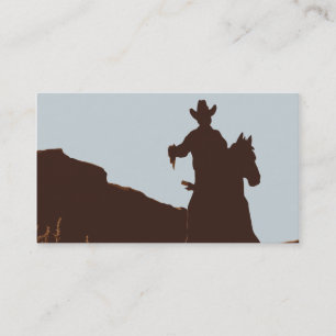 Worse Western名刺にマウントされたCowboy 名刺