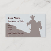 Worse Western名刺にマウントされたCowboy 名刺 (裏面)