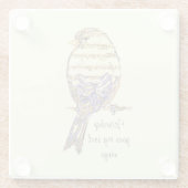 Worship gives my soul wings Sparrow Bird ガラスコースター (裏面)