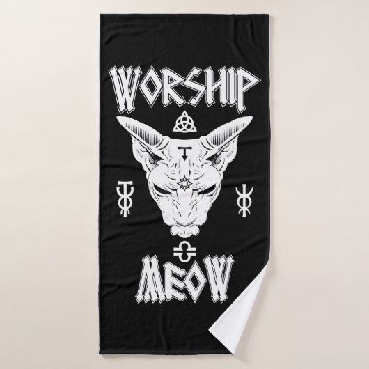 Worship Meow バスタオル (バスタオル)