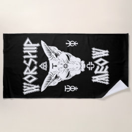 Worship Meow ビーチタオル