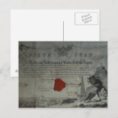Worshipfulマスターによって出される証明書 ポストカード (正面/裏面)