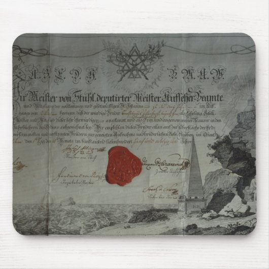 Worshipfulマスターによって出される証明書 マウスパッド (正面)