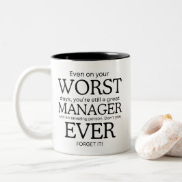 Worst Manager Ever ツートーンマグカップ