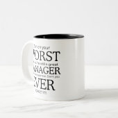 Worst Manager Ever ツートーンマグカップ (正面左)