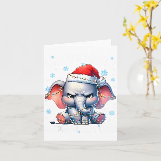 Worst White Elephant Ever Christmas Xmas Under 15  カード (黄色い花)