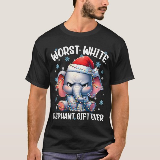 Worst White Elephant Ever Christmas Xmas Under 15  Tシャツ (正面)