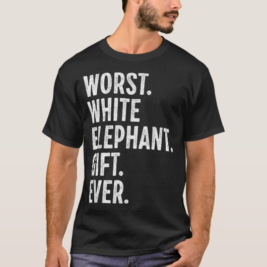 Worst White Elephant Gift Ever Men Women Funny Chr Tシャツ (正面)