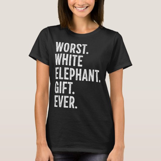 Worst White Elephant Gift Ever Men Women Funny Chr Tシャツ (正面)