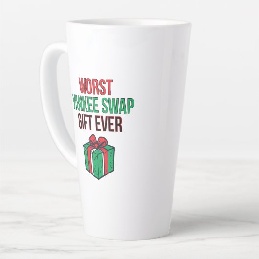 Worst Yankee Swap Gift Ever カフェラテマグ (左アングル)