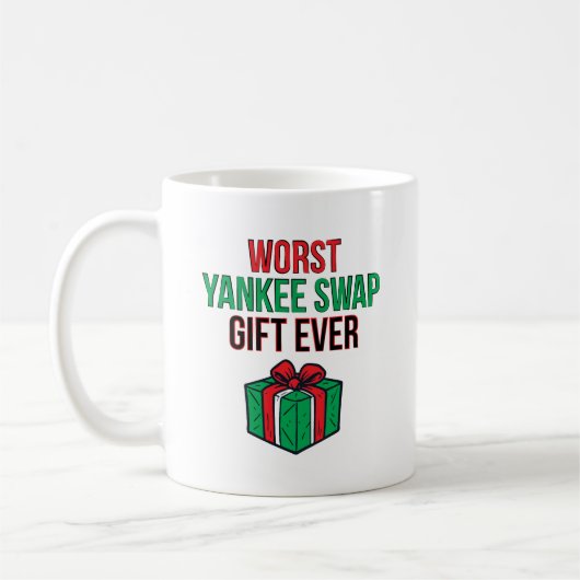 Worst Yankee Swap Gift Ever コーヒーマグカップ (左)