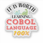 Worth Learning Cobol Programming Language シール (正面)