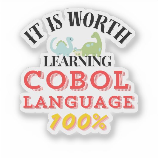 Worth Learning Cobol Programming Language シール (正面)