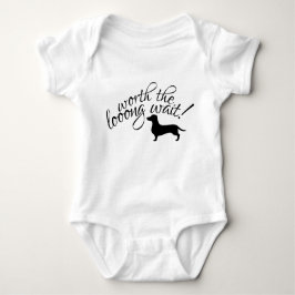 Worth the Long Wait Dachshund Newborn Gift Baby Bo ベビーボディスーツ