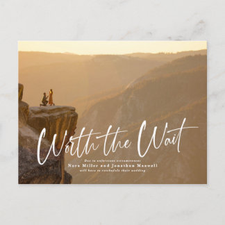 Worth the Wait Script Postponement Postcard 案内ポストカード