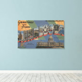 Worthington, Minnesota – 大きな文字のシーン キャンバスプリント (インサイチュ (ウッドフロア))