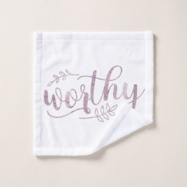 Worthy Boho Calligraphy ウォッシュタオル